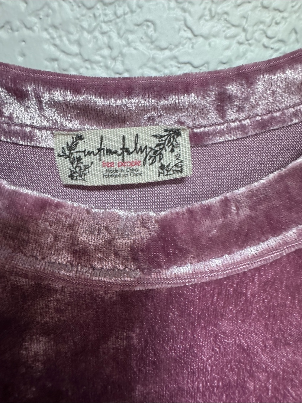 Free People Velvet Baby Tee Pink Lavendar Women’s XS Summer Festival - Picture 2 of 5